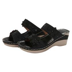 Sandaletten Damen Mit Absatz : Keilsandalen Damen Offene Zehe Pantoletten Orthopädische Sandalen Keilabsatz Sommerschuhe Wedges Latschen Slipper Gartenschuhe Damensandalen Bequem Römersandalen von OBiQuzz