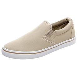 Slipper & Mokassins Für Herren - Flache Slip On Schuhe Freizeitschuhe Canvas Schuhe Weich Bequeme Schuhe Bootsschuhe Leicht Stoffschuhe Low-Top Segeltuchschuhe Halbschuhe Walking Schuhe Arbeitsschuhe von OBiQuzz