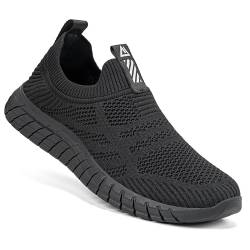 ODCKOI Slip On Sneaker Herren ohne schnürsenkel Turnschuhe rutschfest Sportschuhe Mesh Walkingschuhe Straßenlaufschuhe atmungsaktiv Jogging Sportsschuhe-HEISE-41XIN von ODCKOI