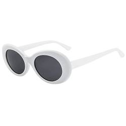 CLOUT Brille "Das Original" Oval Retro Kurt Cobain Sonnenbrille (weiß) OG Clout von OGclout