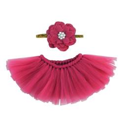 OISJHW Neugeborenes Baby Mädchen Rock Tutu Kleidung Trikot Kostüm Foto Prop Outfits Bekleidung Set mit Haarband mit Blumen Stirnband Foto Prop Bekleidungsset für Foto-Shooting für Baby Mädchen von OISJHW