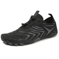 OKESYO Unisex Barfußschuhe Herren Damen Wasserschuhe rutschfest Traillaufschuhe Sommer Atmungsaktiv Fitnessschuhe mit Breiter Zehenbox Schnell Trocknend EU 36-47 von OKESYO