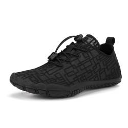 OKESYO Unisex Barfußschuhe Herren Damen Wasserschuhe rutschfest Traillaufschuhe Sommer Atmungsaktiv Fitnessschuhe mit Breiter Zehenbox Schnell Trocknend EU 36-47 von OKESYO