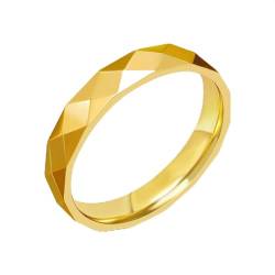 OLLWBYDM 4.5Mm Eheringe Paare, Dünn Poliert Partnerring Eheringe, Gold Edelstahl Ring, Herren, 60 von OLLWBYDM