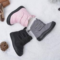 OLZYA Baby Snowboots Lauflernschuhe Kinder Winterschuhe Krabbelschuhe Neugeborene Warm Gefütterte Schneestiefel Winterstiefel Flach rutschfeste Leicht Kleinkindschuhe Gr.21-26 von OLZYA