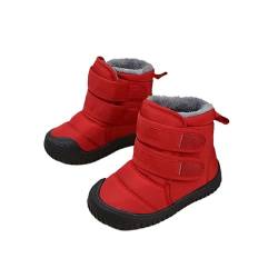 OLZYA Baby Snowboots Lauflernschuhe Kinder Winterschuhe Krabbelschuhe Neugeborene Warm Gefütterte Schneestiefel Winterstiefel Flach rutschfeste Leicht Kleinkindschuhe Gr.21-26 von OLZYA