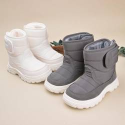 OLZYA Neugeborene Baby Snowboots Lauflernschuhe Kinder Winterschuhe Krabbelschuhe Mädchen Jungen Warm Gefütterte Schneestiefel Winterstiefel Flach rutschfeste Leicht Kleinkindschuhe Gr.21-26 von OLZYA