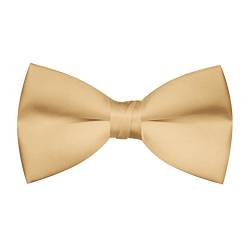 OM3® F-30 Trendy Bow Tie | Fliege Herren Schleife - BEIGE - Unisex Fertig gebunden für Karneval Hochzeit Business Smoking Handmade von OM3