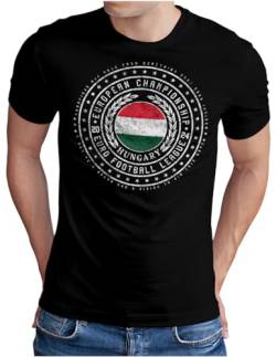 OM3® Ungarn T-Shirt | Herren | Magyarország Hungary Teamshirt Flagge Fussball EM Fanshirt | Schwarz, XL von OM3