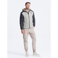 OMBRE Allwetterjacke Herren Stepp-Sportjacke - Asche V11 OM-JALP-0119 L von OMBRE