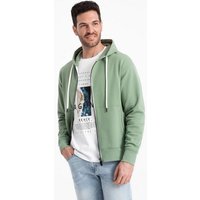 OMBRE Kapuzenpullover BASIC Herren Sweatshirt mit Reißverschluss und Kapuze von OMBRE