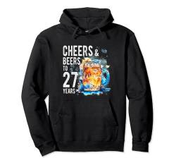 Cheers And Beers To 27 Years Lustiges Happy 27th Birthday Shirt Pullover Hoodie von OMG Its My Birthday Happy Birthday Shirts