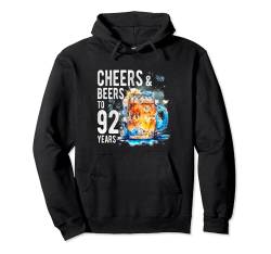 Cheers And Beers To 92 Years Lustiges Happy 92nd Birthday Shirt Pullover Hoodie von OMG Its My Birthday Happy Birthday Shirts