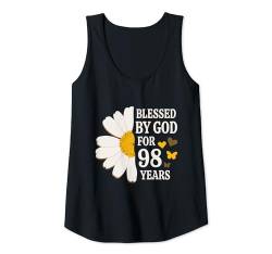 Damen 98 Jahre von Gott gesegnet, 98. Geburtstag, Gänseblümchen Tank Top von OMG Its My Birthday Happy Birthday Shirts