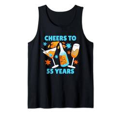 Prost auf 55 Jahre Lustiges 55-jähriges Kind alles Gute zum 55. Geburtstag Tank Top von OMG Its My Birthday Happy Birthday Shirts