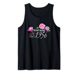 Vintage 1956 Hemd Rosa Rose 66. Geburtstag Muttertag Shirt Tank Top von OMG Its My Birthday Happy Birthday Shirts