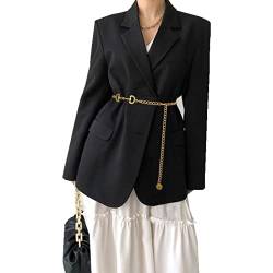 Damen Taillenkette Taillenkette mit Pullover Taillenkette Kette dünner Gürtel Frauen dekorativer Anzug für Kleider, Einheitsgröße, Metall von ONDIAN