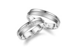 Verlobungsring MARRYA "MARRYA Silber Ringe Trauringe Eheringe Partnerringe" Fingerringe Gr. 50, Silber 925 (Sterlingsilber), silberfarben (herren ring, silber) Damen