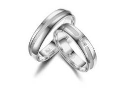 Verlobungsring MARRYA "MARRYA Silber Ringe Trauringe Eheringe Partnerringe" Fingerringe Gr. 68, Silber 925 (Sterlingsilber), silberfarben (damen ring, silber) Damen