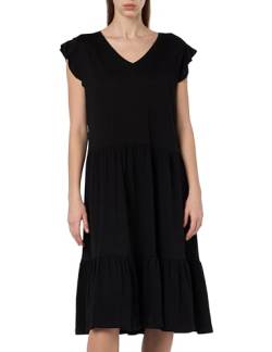 ONLY CARMAKOMA Damen Carmay Life Cap Sl Frill Dress JRS Noos Midikleid, Schwarz, 42-44 EU von ONLY Carmakoma