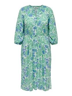 ONLY CARMAKOMA Damen Carmiranda Life Blk Dress Aop Kleid, Pastel Turquoise/Aop:paisley Flower, 42 Große Größen EU von ONLY Carmakoma