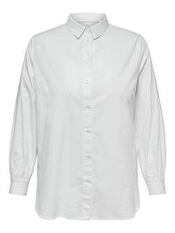 ONLY CARMAKOMA Damen Carnora New L/S Shirt Wvn Noos Bluse, Bright White, 46 Große Größen EU von ONLY Carmakoma