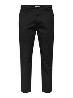 ONLY & SONS Herren Onsfree Regular 0183 Pant Stoffhose, Schwarz, 33W / 34L EU von ONLY & SONS