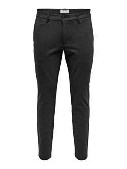 ONLY & SONS Mens Dark Grey Melange Tapered von ONLY & SONS