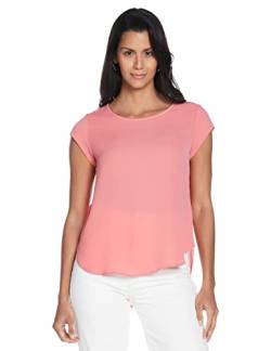 ONLY Damen Einfarbige Kurzarm Bluse | Basic Rundhals Ausschnitt | Blusen T-Shirt Blouse Oberteil ONLVIC, Farben:Rosa, Größe:36 von ONLY