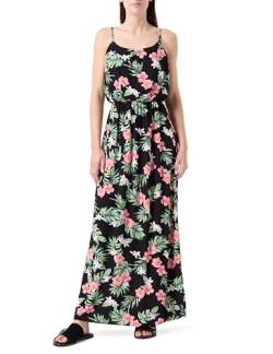 ONLY Damen Onlnova Life VIS Strap Maxi Dress AOP Maxikleid, Schwarz, 36 von ONLY