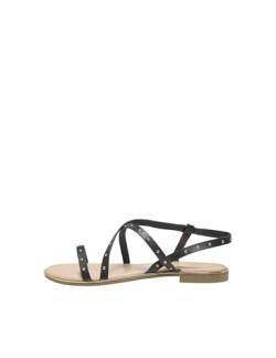 Only Damen Onlmari-4 Pu Studs Sandal, Black, 39 EU von ONLY