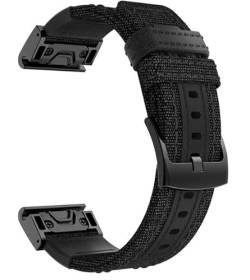 OPKDE 26 mm Nylon-Leder-Uhrenarmband für Garmin Fenix 6X 5X 3 3HR Smartwatch-Zubehör, Armband, Gürtel, 26 mm Schnellverschluss-Armband, For Fenix 5X, Achat von OPKDE