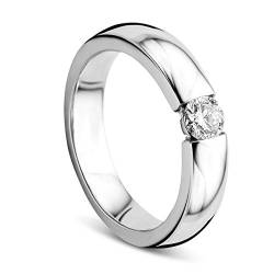 OROVI Ring für Damen Verlobungsring Gold Solitärring Diamantring 14 Karat (585) Brillianten 0.30ct Weißgold Ring mit Diamanten Ring Handgemacht in Italien von OROVI