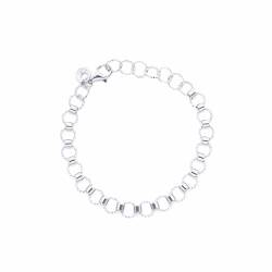 ORUS BIJOUX - Modernes Armband aus rhodiniertem Silber, diamantiert – Größe: 16 cm + 3 cm, Sterling-Silber von ORUS BIJOUX