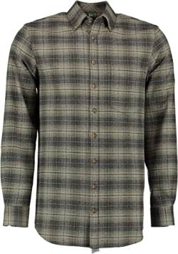 OS Trachten Herren Hemd Langarm Jagdhemd mit Button-Down-Kragen Gapee, Größe:39/40, Farbe:creme von OS Trachten