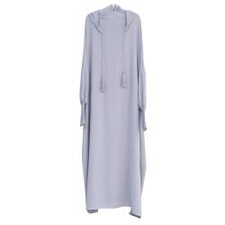 OUMSHBI Gebetskleidung für Frauen S Türkisch Muslimische Lang Kleider Set Beten Kleidung Women's Kaftan Abayas Muslim Dress Long Sleeve Robe Maxi Dress Tesettür Giyim Ferace Tesettür Fermuarlı von OUMSHBI