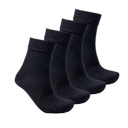 OVE SOX Lycra Bambus Diabetiker-Socken für Damen & Herren (Unisex), Nahtlos Unverbindlich Crew-Socken, Atmungsaktiv Ergonomisch Flexibel Socken für Alltag & Freizeit, Schwarz, Gr. 43-46, 4er Pack von OVE SOX