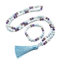 OXGQDTDQ MIUYTRN 8mm Amethyst Perlenkette 108 Gebetsmeditation for Frauen(Set) von OXGQDTDQ