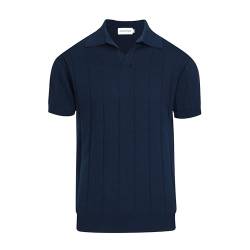 OXKnit Poloshirt Herren Vintage Kurzarm Gestrickte Polohemd Casual Summer Strick-Polo Shirts für Männer von OXKnitstore