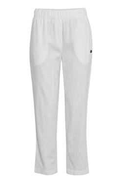 OXMO OXAlfa Damen Leinenhose Hose Stoffhose mit elastischem Bund Regular Fit, Größe:38, Farbe:Off White (114800) von OXMO
