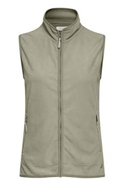 OXMO OXRagnara Damen Weste Fleece Outdoor Weste mit Stehkragen, Größe:XL, Farbe:Seagrass (166008) von OXMO