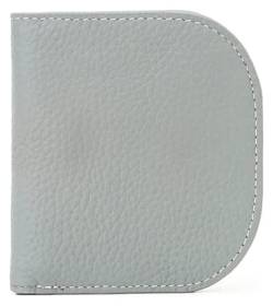 OXOAMP Geldbörsen Brieftasche Neue Damen-Geldbörse aus Leder, schlank, einfach, Kartenhalter, tragbare Schnalle, Münzgeldbörsen, 6 Kartenfächer, reißfest Mode (Color : Light Gray) von OXOAMP