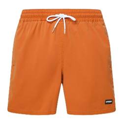 Oakley Herren Robinson Recycelte Beachshorts, 40,6 cm Badehose, Orange/Abendrot im Zickzackmuster (Sunset Chevron), L von Oakley