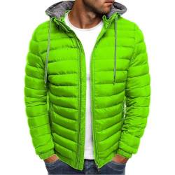 Oanviso Herren Winterjacke mit Kapuze Daunenjacke Warm Parka Jacke Männer Übergangsjacke Steppjacke Mode Wintermantel Softshelljacke Oberbekleidung Outdoorjacke A Hellgrün L von Oanviso