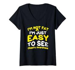 Damen Adipositas-Bewusstsein Beat Adipositas T-Shirt mit V-Ausschnitt von Obesity Awareness I Beat Obesity