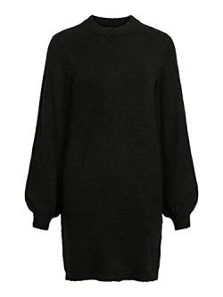 Object NOS Damen OBJEVE NONSIA L/S KNIT DRESS NOOS Kleid,, per pack Schwarz (Black Black), 42 (Herstellergröße: XL) von Object