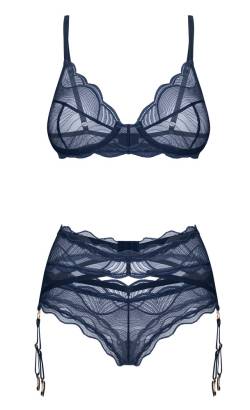 3-teiliges Straps-Set „Nightly Blue“ von Obsessive