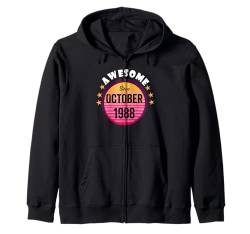 Fantastisch seit Oktober 1988 Geburtstag 1988 Oktober Vintage Kapuzenjacke von October Birthday Awesome Since October Vintage