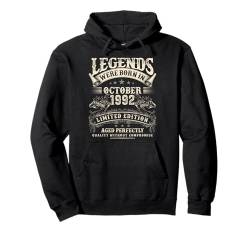 Vintage 32. Geburtstag Geschenke für Männer 32 Jahre alt Oktober 1992 Pullover Hoodie von October Birthday Gifts For Legendary Men Apparel