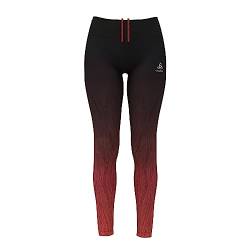 Odlo Damen Tight Zeroweight Print Laufbekleidung Tight Rot - S von Odlo